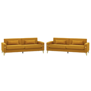 2 Pieces Sofa Sofa Set With Removable Cushions For Home Apartment