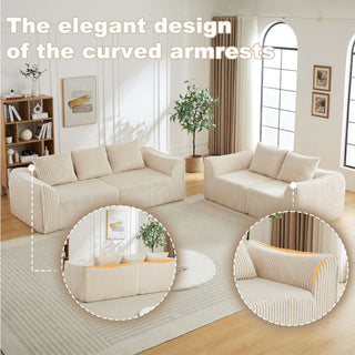 Minimalist Set With Curved Lines & Gently Sloped Backrest