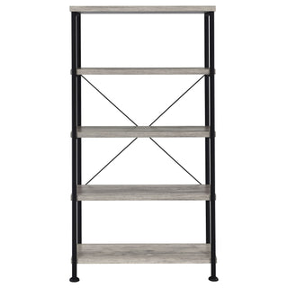 4 Shelf Bookcase Industrial Storage - Gray