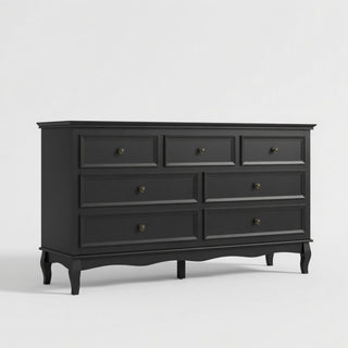 7 Drawer Dresser, Storage Chest - Black