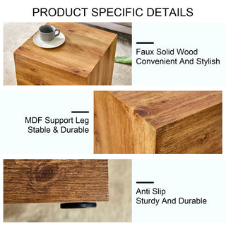 Modern Coffee Table With Wood Grain Texture And Stylish Design - Wood