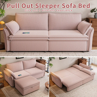 2 In 1 Convertible Sofa Bed, Multi Functional Living Room Furniture