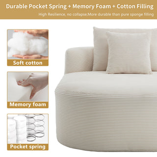 Oversized Chaise Lounge Sofa Bed With Deep Seat And Soft Pillows