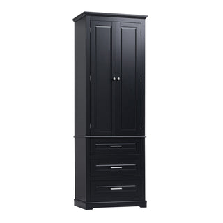 Tall Storage Cabinet With 3 Drawers For Bathroom