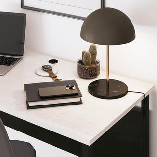 Sorina - Writing Desk - White / Light Oak