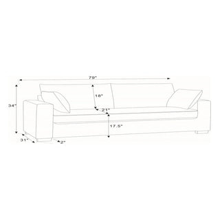 Upholstered Sofa With Toss Pillows - Dark Gray