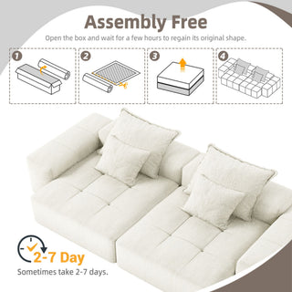 Modern Oversized Diy Combination Modular Sectional Sofa With Pillows
