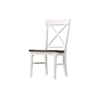 Dining Chairs (Set of 2) - Brown / White