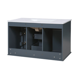 French Simple Style Wall Mounted Bathroom Cabinet With Sink