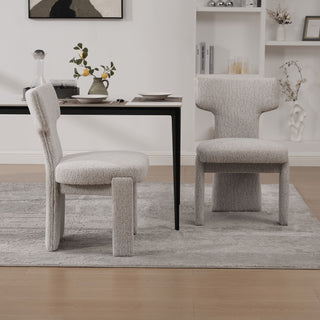 Armless Curved Back Accent Chairs