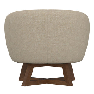 Swivel Accent Chair With Sculptural Base