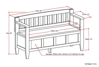 Brooklyn - Handcrafted Entryway Storage Bench