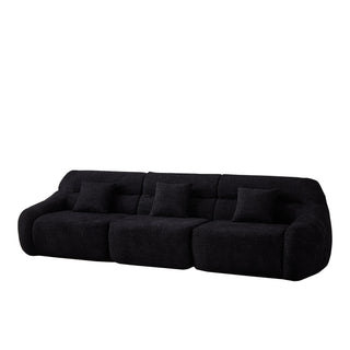 Luxury Curved Corner Sectional Sofa With 4 Pillows