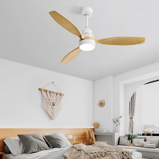 52" Integrated LED Ceiling Fan With Remote Control And Blades For Living Room