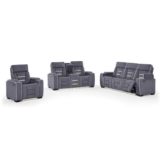 Austin - Recliner With Storage Arms - Gray