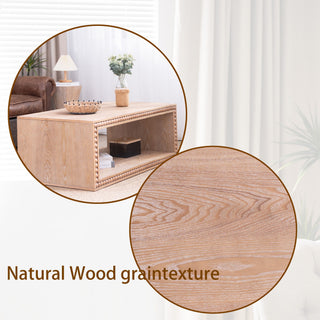 Beaded Edge Coffee Table With Open Storage Shelf