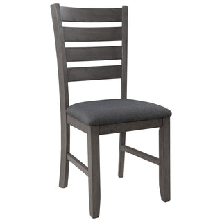 Dining Set For 6, Upholstered Chairs, Includes Table, 4 Chairs, And 2 Person Bench - Gray