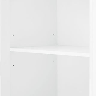 Storage Cabinet With 1 Door And Adjustable Shelf, Rectangle Shape - White