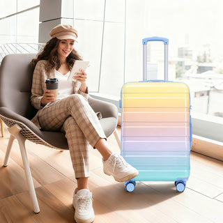 Luggage Set 20" /24" /28" With Combination Lock And Silent Wheels