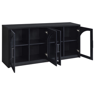 Shayne - 4 Door Sideboard With Arched Doors - Black