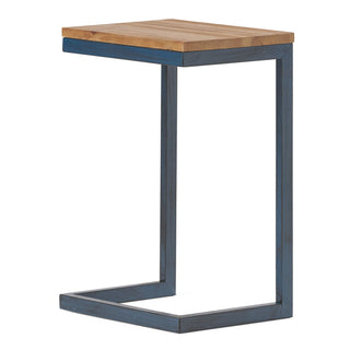 Kacha - Modern Industrial Firwood Nesting Tables (Set of 3) With Iron Frame - Antique Brown / Black