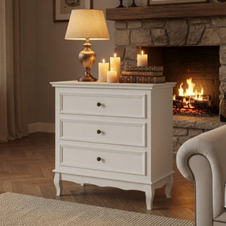 3 Drawer Dresser - White
