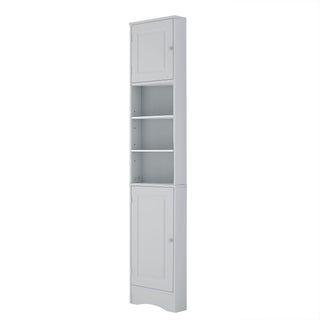 Multi Functional Corner Cabinet With Adjustable Shelves And 2 Doors