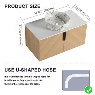 Wall Mounted Bathroom Vanity & Art Sink