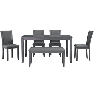 Dining Table Set With Upholstered Chairs, Rectangular Dining Table Set