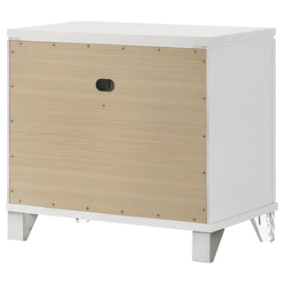 2 Drawer Nightstand With Accents - White