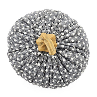 Pumpkin Ornament Decor For Holiday Harvest Festival Fall Festival & Thanksgiving (Set of 3) - White / Gray