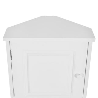 Multi Functional Corner Cabinet With Adjustable Shelves And 2 Doors