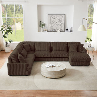 U - Sectional Sofa With Chaise Lounge, Oversized Living Room Couch