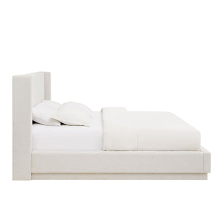 Noir - Upholstered Platform Bed With Wingback Headboard