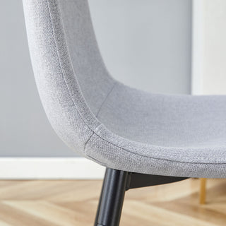 Modern Medieval Style Cushioned Side Chairs Set With Metal Legs For Kitchens