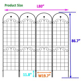 Metal Garden Trellis For Climbing Plants Outdoor Rustproof Plant Support Rose Trellis Netting Trellis