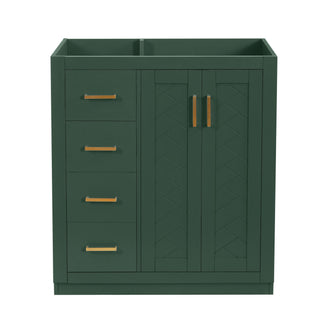 Retro Style Bathroom Vanity With 3 Drawers & Soft-Closing Doors