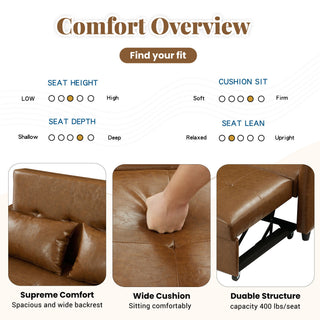 Convertible Sleeper Sofa Bed With 3 USB Ports