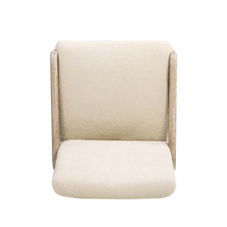 Arizona - Solid Ash Upholstered Counter Stool With Rope Detail - Creme De La Creme White
