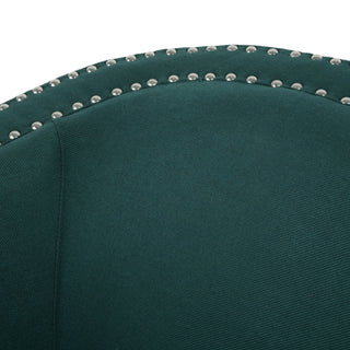 Modern Upholstered Swivel Club Chair With Nailhead Trim