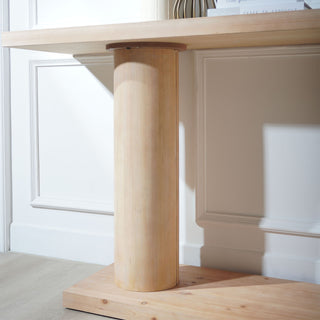 Double Cylinder Base Console Table For Living Room - Multi