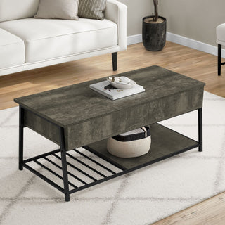 Contemporary Coffee Table, Lift Top, Rectangular