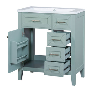 Modern Bathroom Vanity With Sink Combo, 3 Drawers, Undermount Drop-In Sink