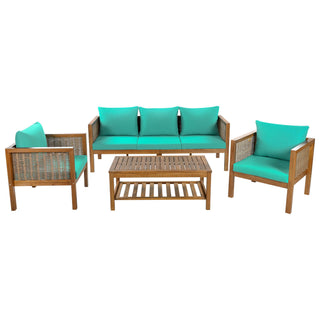 Patio Set Outdoor With Coffee Table And Cushions