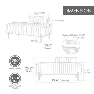 Mini Loveseat With Adjustable Backrest