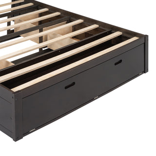 Platform Bed With Storage Headboard, Shoe Rack And 4 Drawers