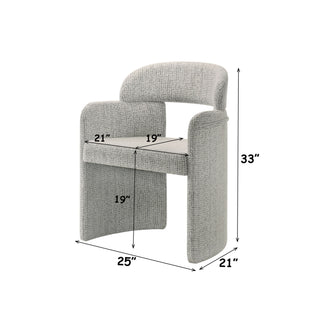 Kyree - Arm Chair (Set of 2) - Ivory / Gray