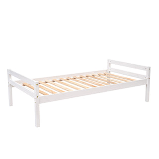 Loft Bed With Stand Alone Bed, Storage Staircase, Desk, Shelves, And Drawers
