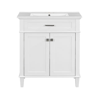 Bathroom Vanity With Ceramic Basin, Soft Close Door And Adjustable Shelves