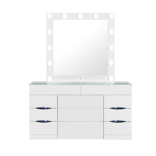 Elisa - Vanity Set With Stool And LED Bulbs